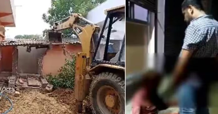 ആദിവാസി യുവാവിന്റെ മുഖത്ത് മൂത്രമൊഴിച്ച കേസ് ; പ്രതിയുടെ വീട് ബുൾഡോസർ ഉപയോഗിച്ച് ഇടിച്ചുനിരത്തി പോലീസ് ആദിവാസി യുവാവിന്റെ മുഖത്ത് മൂത്രമൊഴിച്ച കേസ് ; പ്രതിയുടെ വീട് ബുൾഡോസർ ഉപയോഗിച്ച് ഇടിച്ചുനിരത്തി പോലീസ്