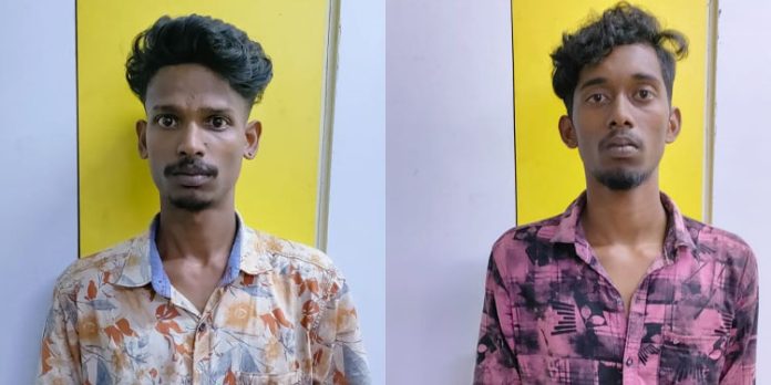 വാഹനത്തിൽ നിന്നും ബാറ്ററി മോഷ്ടിച്ച കേസിൽ രണ്ട് പേർ പിടിയിൽ വാഹനത്തിൽ നിന്നും ബാറ്ററി മോഷ്ടിച്ച കേസിൽ രണ്ട് പേർ പിടിയിൽ