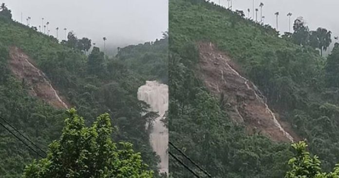കാപ്പിമലയിൽ വനത്തിനുള്ളിൽ ഉരുൾപൊട്ടി ; വീടുകളിൽ വെള്ളംകയറി കാപ്പിമലയിൽ വനത്തിനുള്ളിൽ ഉരുൾപൊട്ടി ; വീടുകളിൽ വെള്ളംകയറി