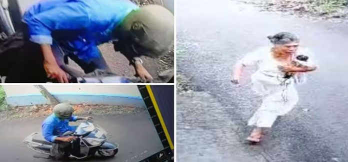 വടക്കഞ്ചേരിയിൽ പട്ടാപകൽ വയോധികയുടെ മാല കവർന്നു വടക്കഞ്ചേരിയിൽ പട്ടാപകൽ വയോധികയുടെ മാല കവർന്നു