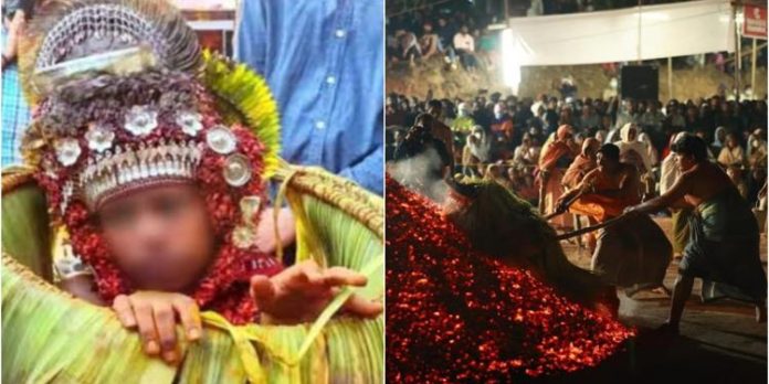 കുട്ടികളെ നിര്ബന്ധിച്ച് തീ ചാമുണ്ഡി തെയ്യം കെട്ടിക്കുന്നത് തടയണം ; സര്ക്കാരിനോട് ഹൈക്കോടതി കുട്ടികളെ നിര്ബന്ധിച്ച് തീ ചാമുണ്ഡി തെയ്യം കെട്ടിക്കുന്നത് തടയണം ; സര്ക്കാരിനോട് ഹൈക്കോടതി