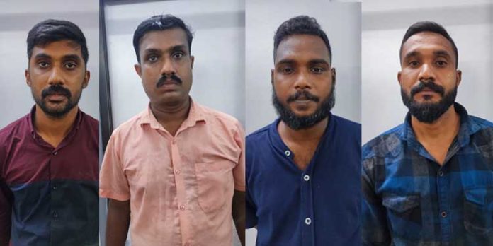 നിരോധിത പുകയില ഉൽപ്പന്നങ്ങൾ പിടികൂടി ; 4 പേർ അറസ്റ്റിൽ നിരോധിത പുകയില ഉൽപ്പന്നങ്ങൾ പിടികൂടി ; 4 പേർ അറസ്റ്റിൽ