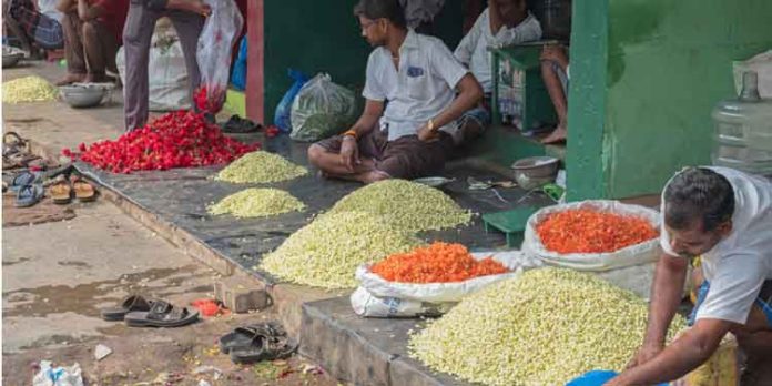 മുല്ലപ്പൂവ് കൈമുഴം കൊണ്ട് അളന്ന് വിൽപന ; ആറ് കച്ചവടക്കാർക്കെതിരെ കേസ് മുല്ലപ്പൂവ് കൈമുഴം കൊണ്ട് അളന്ന് വിൽപന ; ആറ് കച്ചവടക്കാർക്കെതിരെ കേസ്