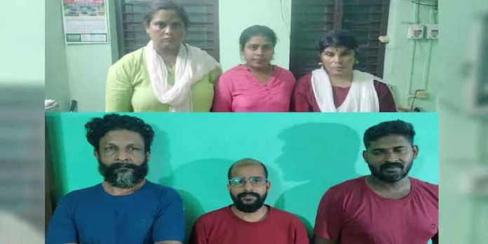 വാഴക്കുളത്ത് വീട് വാടകയ്ക്കെടുത്ത് അനാശാസ്യം ; ആറംഗ സംഘം പിടിയിൽ വാഴക്കുളത്ത് വീട് വാടകയ്ക്കെടുത്ത് അനാശാസ്യം ; ആറംഗ സംഘം പിടിയിൽ