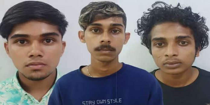 സ്കൂട്ടർ യാത്രികയെ ബൈക്കില് പിന്തുടര്ന്ന് ശല്യപ്പെടുത്തി ; ഭയന്ന് നിയന്ത്രണം തെറ്റി അപകടം : മൂന്ന് യുവാക്കൾ അറസ്റ്റിൽ സ്കൂട്ടർ യാത്രികയെ ബൈക്കില് പിന്തുടര്ന്ന് ശല്യപ്പെടുത്തി ; ഭയന്ന് നിയന്ത്രണം തെറ്റി അപകടം : മൂന്ന് യുവാക്കൾ അറസ്റ്റിൽ