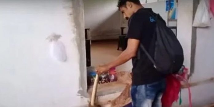 കോഴിക്കോട് മുക്കം ഹൈസ്കൂളിലെ പാചകപ്പുരയിൽ നിന്നും പാമ്പിനെ പിടികൂടി കോഴിക്കോട് മുക്കം ഹൈസ്കൂളിലെ പാചകപ്പുരയിൽ നിന്നും പാമ്പിനെ പിടികൂടി