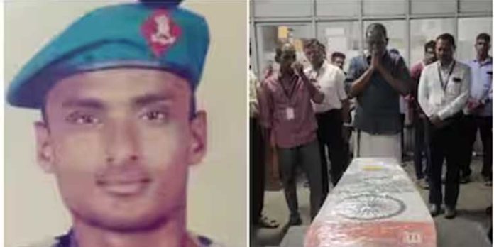 നൊമ്പരമായി വിഷ്ണു ; രാജസ്ഥാനിൽ പാമ്പുകടിയേറ്റ് മരിച്ച സൈനികന്റെ മൃതദേഹം കേരളത്തില് എത്തിച്ചു നൊമ്പരമായി വിഷ്ണു ; രാജസ്ഥാനിൽ പാമ്പുകടിയേറ്റ് മരിച്ച സൈനികന്റെ മൃതദേഹം കേരളത്തില് എത്തിച്ചു