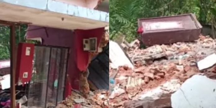 കുടുംബ വഴക്കിനെ തുടർന്ന് വൃദ്ധയുടെ വീട് ജെസിബി ഉപയോഗിച്ച് തകർത്ത് ബന്ധുവായ യുവാവ് കുടുംബ വഴക്കിനെ തുടർന്ന് വൃദ്ധയുടെ വീട് ജെസിബി ഉപയോഗിച്ച് തകർത്ത് ബന്ധുവായ യുവാവ്