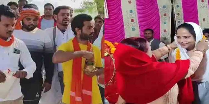മുസ്ലിം എം.എല്.എയുടെ സന്ദര്ശനത്തിന് പിന്നാലെ യുപി ക്ഷേത്രം ഗംഗാജലം തളിച്ച് ശുദ്ധീകരിച്ചു മുസ്ലിം എം.എല്.എയുടെ സന്ദര്ശനത്തിന് പിന്നാലെ യുപി ക്ഷേത്രം ഗംഗാജലം തളിച്ച് ശുദ്ധീകരിച്ചു