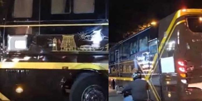 നവകേരള സദസ്സിനുള്ള ‘ആഢംബര’ ബസ് കേരളത്തിലേക്ക് പുറപ്പെട്ടു നവകേരള സദസ്സിനുള്ള ‘ആഢംബര’ ബസ് കേരളത്തിലേക്ക് പുറപ്പെട്ടു
