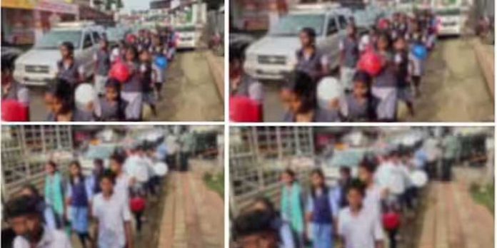 വിദ്യാർഥികളെ നവകേരള സദസ്സിന്റെ പ്രചാരകരാക്കി നിലമ്പൂർ നഗരസഭ വിദ്യാർഥികളെ നവകേരള സദസ്സിന്റെ പ്രചാരകരാക്കി നിലമ്പൂർ നഗരസഭ