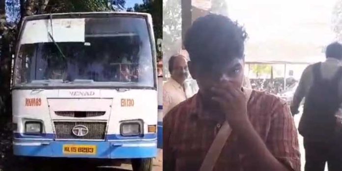കെഎസ്ആർടിസി ബസിൽ വിദ്യാർത്ഥിയുടെ കണ്ണിൽ പേന കൊണ്ട് കുത്തി കണ്ടക്ടർ : പോലീസ് കേസെടുത്തു കെഎസ്ആർടിസി ബസിൽ വിദ്യാർത്ഥിയുടെ കണ്ണിൽ പേന കൊണ്ട് കുത്തി കണ്ടക്ടർ : പോലീസ് കേസെടുത്തു