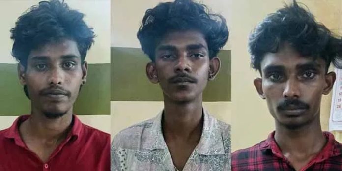 അന്യസംസ്ഥാന തൊഴിലാളികളുടെ മൊബൈല് ഫോണുകള് മോഷ്ടിച്ച കേസില് മൂന്നു യുവാക്കളെ പോലീസ് അറസ്റ്റ് ചെയ്തു അന്യസംസ്ഥാന തൊഴിലാളികളുടെ മൊബൈല് ഫോണുകള് മോഷ്ടിച്ച കേസില് മൂന്നു യുവാക്കളെ പോലീസ് അറസ്റ്റ് ചെയ്തു
