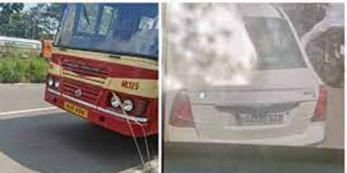 കാറിലെത്തിയ സ്ത്രീകൾ കെഎസ്ആർടിസി ബസിന്റെ ഹെഡ് ലൈറ്റ് അടിച്ചു തകർത്തെന്ന് പരാതി കാറിലെത്തിയ സ്ത്രീകൾ കെഎസ്ആർടിസി ബസിന്റെ ഹെഡ് ലൈറ്റ് അടിച്ചു തകർത്തെന്ന് പരാതി