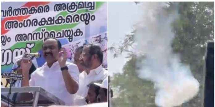 ഡിജിപി ഓഫിസ് മാർച്ചിൽ സംഘർഷം ; ‘സംസാരിക്കുമ്പോള് വേദിയിലേക്ക് ടിയര് ഗ്യാസും ജലപീരങ്കിയും പ്രയോഗിച്ചു, കിരാത നടപടി’ ; വി ഡി സതീശന് ഡിജിപി ഓഫിസ് മാർച്ചിൽ സംഘർഷം ; ‘സംസാരിക്കുമ്പോള് വേദിയിലേക്ക് ടിയര് ഗ്യാസും ജലപീരങ്കിയും പ്രയോഗിച്ചു, കിരാത നടപടി’ ; വി ഡി സതീശന്