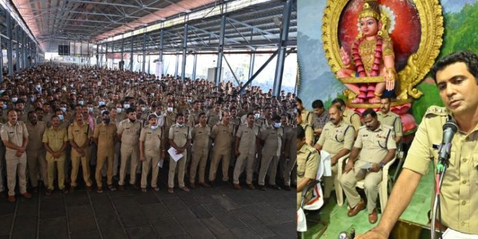 സന്നിധാനത്ത് പോലീസ് അഞ്ചാം ബാച്ച് ചുമതലയേറ്റു ; സുരക്ഷയോടൊപ്പം തീർത്ഥാടകർക്ക് സുഗമ ദർശനം ഒരുക്കാൻ സജ്ജം സന്നിധാനത്ത് പോലീസ് അഞ്ചാം ബാച്ച് ചുമതലയേറ്റു ; സുരക്ഷയോടൊപ്പം തീർത്ഥാടകർക്ക് സുഗമ ദർശനം ഒരുക്കാൻ സജ്ജം