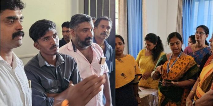 എരുമപ്പെട്ടി ഗവൺമെൻറ് സ്കൂളിൽ ബിജെപി പ്രവർത്തകർ അധ്യാപകരെ തടഞ്ഞുവച്ചു എരുമപ്പെട്ടി ഗവൺമെൻറ് സ്കൂളിൽ ബിജെപി പ്രവർത്തകർ അധ്യാപകരെ തടഞ്ഞുവച്ചു