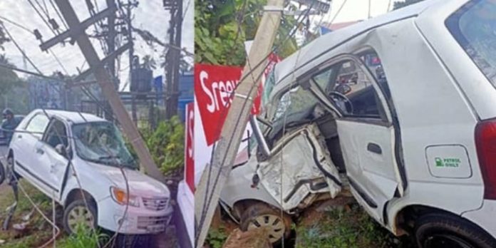 കാരയ്ക്കാട് കാർ വൈദ്യുത പോസ്റ്റിൽ ഇടിച്ച് അപകടം ; കൈപ്പുഴ സ്വദേശിയായ യുവാവ് മരിച്ചു കാരയ്ക്കാട് കാർ വൈദ്യുത പോസ്റ്റിൽ ഇടിച്ച് അപകടം ; കൈപ്പുഴ സ്വദേശിയായ യുവാവ് മരിച്ചു