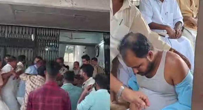 കോൺഗ്രസ് പ്രവർത്തകരെ സിപിഎമ്മുകാർ പോലീസ് സ്റ്റേഷനിൽ കയറി മർദ്ദിച്ചതായി പരാതി കോൺഗ്രസ് പ്രവർത്തകരെ സിപിഎമ്മുകാർ പോലീസ് സ്റ്റേഷനിൽ കയറി മർദ്ദിച്ചതായി പരാതി