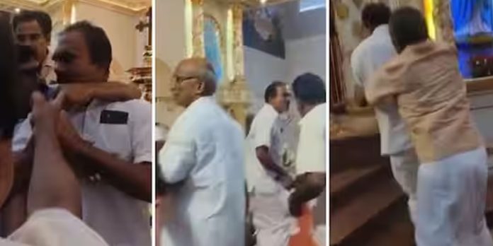 കാലടി താന്നിപ്പുഴ പള്ളിയിൽ വിശ്വാസികൾ ഏറ്റുമുട്ടി കാലടി താന്നിപ്പുഴ പള്ളിയിൽ വിശ്വാസികൾ ഏറ്റുമുട്ടി
