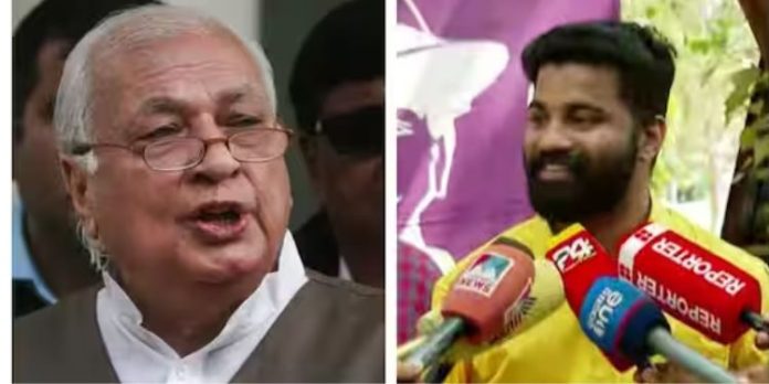 ‘ഗവർണർ കീലേരി അച്ചു ; ഗവര്ണര് ധൈര്യശാലിയാണെങ്കില് താമസിക്കുന്ന ഗസ്റ്റ് ഹൗസിലെ ആളുകളെ ഒഴിപ്പിക്കുന്നത് എന്തിന് ? ; എസ്എഫ്ഐ ‘ഗവർണർ കീലേരി അച്ചു ; ഗവര്ണര് ധൈര്യശാലിയാണെങ്കില് താമസിക്കുന്ന ഗസ്റ്റ് ഹൗസിലെ ആളുകളെ ഒഴിപ്പിക്കുന്നത് എന്തിന് ? ; എസ്എഫ്ഐ