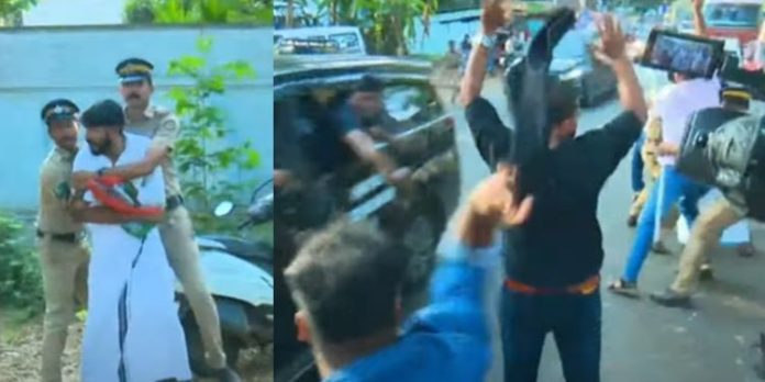 മലപ്പുറത്ത് മുഖ്യമന്ത്രിക്കെതിരെ കരിങ്കൊടി പ്രതിഷേധം മലപ്പുറത്ത് മുഖ്യമന്ത്രിക്കെതിരെ കരിങ്കൊടി പ്രതിഷേധം