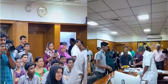 മുഖ്യമന്ത്രിയെ നേരിൽ കണ്ട സന്തോഷത്തിൽ നിലമ്പൂർ ബെഡ്സ് സ്കൂൾ വിദ്യാർത്ഥികൾ മുഖ്യമന്ത്രിയെ നേരിൽ കണ്ട സന്തോഷത്തിൽ നിലമ്പൂർ ബെഡ്സ് സ്കൂൾ വിദ്യാർത്ഥികൾ