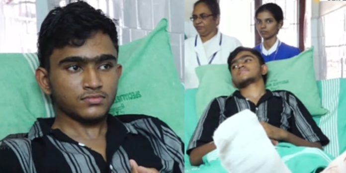 സ്കൂൾ കലോത്സവം കഴിഞ്ഞ് മടങ്ങുന്നതിനിടെ അപകടം ; കാൽവിരൽ നഷ്ടമായ പത്താം ക്ലാസുകാരൻ ആശുപത്രി വിട്ടു സ്കൂൾ കലോത്സവം കഴിഞ്ഞ് മടങ്ങുന്നതിനിടെ അപകടം ; കാൽവിരൽ നഷ്ടമായ പത്താം ക്ലാസുകാരൻ ആശുപത്രി വിട്ടു