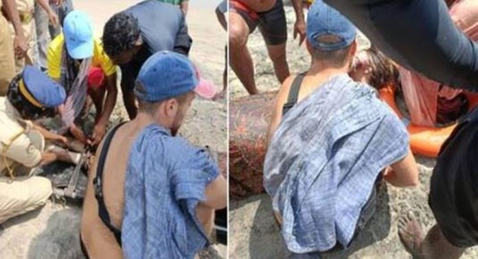 വർക്കലയിൽ തിരയിൽപ്പെട്ട വിദേശ വനിതയെ രക്ഷപ്പെടുത്തി വർക്കലയിൽ തിരയിൽപ്പെട്ട വിദേശ വനിതയെ രക്ഷപ്പെടുത്തി