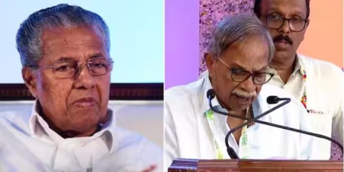 പിണറായി വിജയനെ വേദിയിലിരുത്തി രൂക്ഷമായ രാഷ്ട്രീയ വിമര്ശനവുമായി എം ടി വാസുദേവന് നായര് പിണറായി വിജയനെ വേദിയിലിരുത്തി രൂക്ഷമായ രാഷ്ട്രീയ വിമര്ശനവുമായി എം ടി വാസുദേവന് നായര്