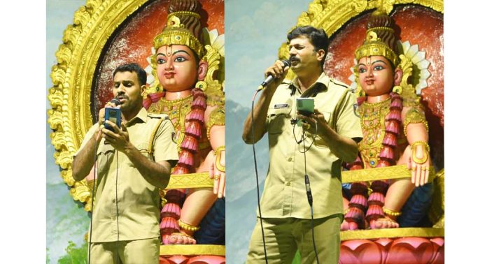 സന്നിധാനത്തെ ഭക്തിയിൽ ലയിപ്പിച്ച് പോലീസിന്റെ ഭക്തിഗാനമേള സന്നിധാനത്തെ ഭക്തിയിൽ ലയിപ്പിച്ച് പോലീസിന്റെ ഭക്തിഗാനമേള