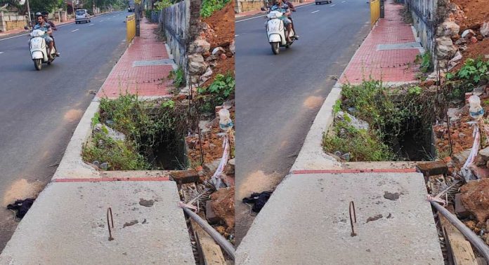 സ്ളാബ് ഇല്ലാത്ത ഓടയിൽ വീണ് ഡോക്ടർക്ക് പരിക്ക് സ്ളാബ് ഇല്ലാത്ത ഓടയിൽ വീണ് ഡോക്ടർക്ക് പരിക്ക്