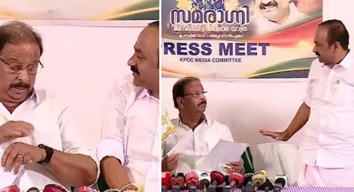 പ്രതിപക്ഷ നേതാവ് വൈകിയതിൽ നീരസം പരസ്യമാക്കി സുധാകരൻ പ്രതിപക്ഷ നേതാവ് വൈകിയതിൽ നീരസം പരസ്യമാക്കി സുധാകരൻ