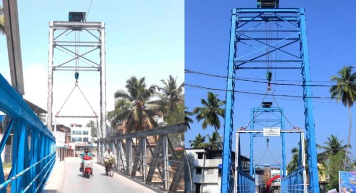 സംസ്ഥാനത്തെ ആദ്യ ലിഫ്റ്റ് പാലം തുറന്നു സംസ്ഥാനത്തെ ആദ്യ ലിഫ്റ്റ് പാലം തുറന്നു