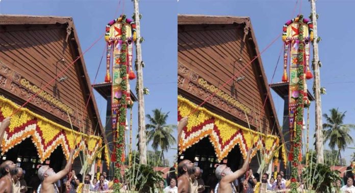 ഭക്തിനിർഭരമായ അന്തരീക്ഷത്തിൽ ശ്രീവല്ലഭ ക്ഷേത്രത്തിൽ ഉത്സവം കൊടിയേറി ഭക്തിനിർഭരമായ അന്തരീക്ഷത്തിൽ ശ്രീവല്ലഭ ക്ഷേത്രത്തിൽ ഉത്സവം കൊടിയേറി