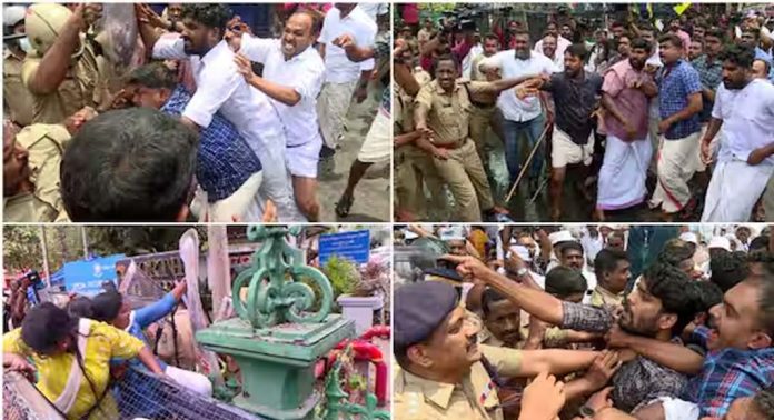 സിദ്ധാര്ത്ഥന്റെ മരണം ; സെക്രട്ടറിയേറ്റ് മാർച്ചിൽ സംഘർഷം സിദ്ധാര്ത്ഥന്റെ മരണം ; സെക്രട്ടറിയേറ്റ് മാർച്ചിൽ സംഘർഷം