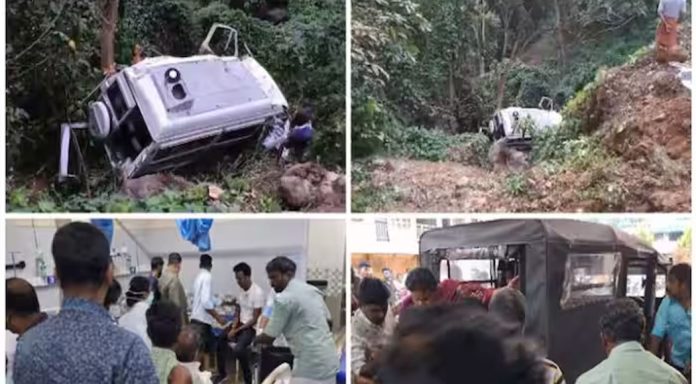 ഇടുക്കി അടിമാലി മാങ്കുളത്ത് ട്രാവലർ കൊക്കയിലേക്ക് മറിഞ്ഞ് മരിച്ചവരുടെ എണ്ണം 4 ആയി ഇടുക്കി അടിമാലി മാങ്കുളത്ത് ട്രാവലർ കൊക്കയിലേക്ക് മറിഞ്ഞ് മരിച്ചവരുടെ എണ്ണം 4 ആയി