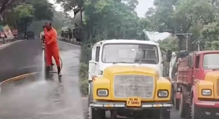 കൊച്ചിയിൽ റോഡില് മാലിന്യമൊഴുക്കി കോർപറേഷൻ ലോറികൾ ; ഒടുവിൽ അഗ്നിരക്ഷാസേനാംഗങ്ങളുടെ അറ്റകൈ പ്രയോഗം കൊച്ചിയിൽ റോഡില് മാലിന്യമൊഴുക്കി കോർപറേഷൻ ലോറികൾ ; ഒടുവിൽ അഗ്നിരക്ഷാസേനാംഗങ്ങളുടെ അറ്റകൈ പ്രയോഗം