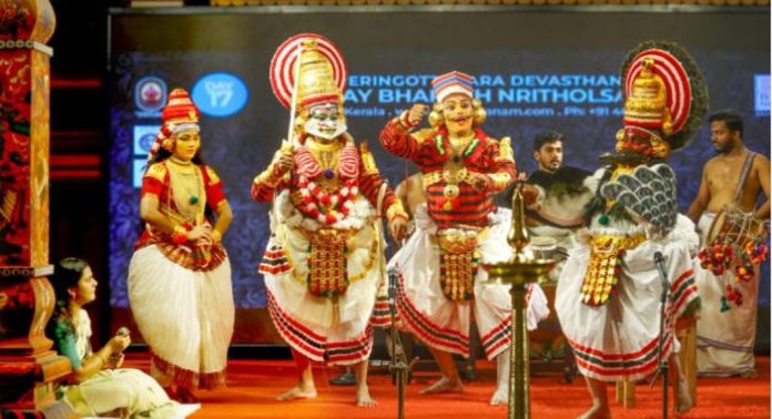പെരിങ്ങോട്ടുകര ദേവസ്ഥാനശതദിനനൃത്തോത്സവത്തിൽ ‘ജടായുവധാങ്കം’ കൂടിയാട്ടം ശ്രദ്ധേയമായി പെരിങ്ങോട്ടുകര ദേവസ്ഥാനശതദിനനൃത്തോത്സവത്തിൽ ‘ജടായുവധാങ്കം’ കൂടിയാട്ടം ശ്രദ്ധേയമായി