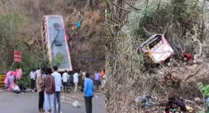 സേലത്ത് ബസ് അപകടം ; 6 മരണം, 50 പേർക്ക് പരുക്ക് സേലത്ത് ബസ് അപകടം ; 6 മരണം, 50 പേർക്ക് പരുക്ക്