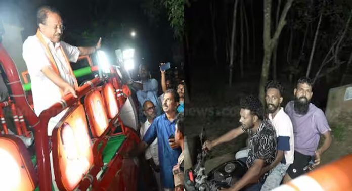 വി മുരളീധരന്റെ പ്രചാരണ ജാഥയിലേക്ക് മൂന്നംഗ സംഘം കടന്നുകയറി ഭീഷണിപ്പെടുത്തിയതായി പരാതി വി മുരളീധരന്റെ പ്രചാരണ ജാഥയിലേക്ക് മൂന്നംഗ സംഘം കടന്നുകയറി ഭീഷണിപ്പെടുത്തിയതായി പരാതി