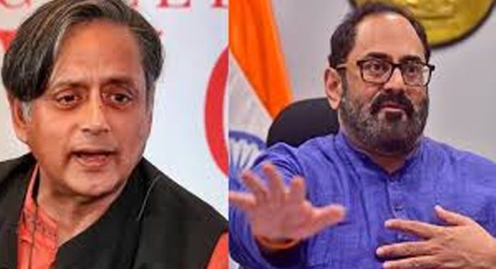 വോട്ടിന് പണം ആരോപണം ; രാജീവ് ചന്ദ്രശേഖരിന്റെ വക്കീൽ നോട്ടീസിന് മറുപടി നൽകി ശശി തരൂർ വോട്ടിന് പണം ആരോപണം ; രാജീവ് ചന്ദ്രശേഖരിന്റെ വക്കീൽ നോട്ടീസിന് മറുപടി നൽകി ശശി തരൂർ