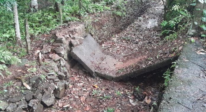പെരുമ്പെട്ടി സെൻ്റ് തോമസ് പടിയിൽ നടപാലം തകർന്നു വീണു പെരുമ്പെട്ടി സെൻ്റ് തോമസ് പടിയിൽ നടപാലം തകർന്നു വീണു