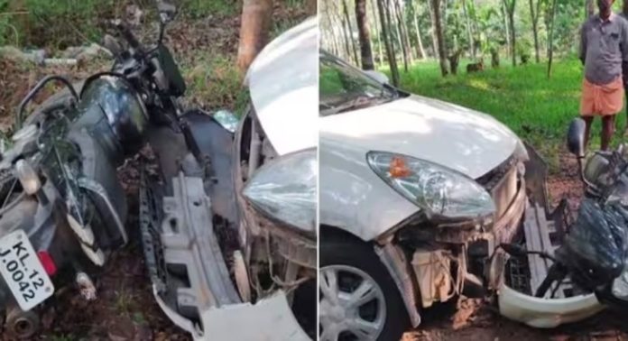 വയനാട്ടിൽ കാട്ടാന ആക്രമണം ; റോഡരികിൽ നിർത്തിയിട്ട കാറും ബൈക്കും തകർത്തു വയനാട്ടിൽ കാട്ടാന ആക്രമണം ; റോഡരികിൽ നിർത്തിയിട്ട കാറും ബൈക്കും തകർത്തു