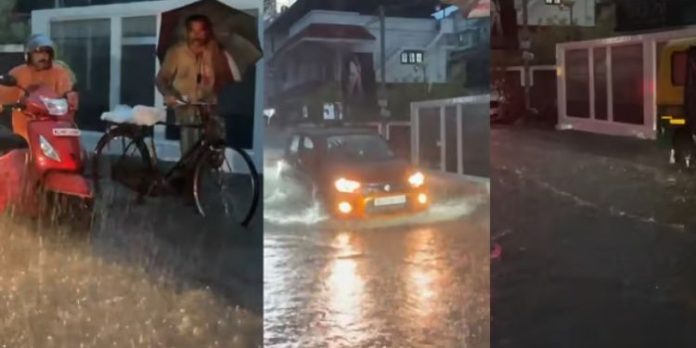 കൊച്ചിയില് കനത്ത മഴ : നഗരത്തിലെ താഴ്ന്ന പ്രദേശങ്ങള് വെള്ളത്തില് കൊച്ചിയില് കനത്ത മഴ : നഗരത്തിലെ താഴ്ന്ന പ്രദേശങ്ങള് വെള്ളത്തില്