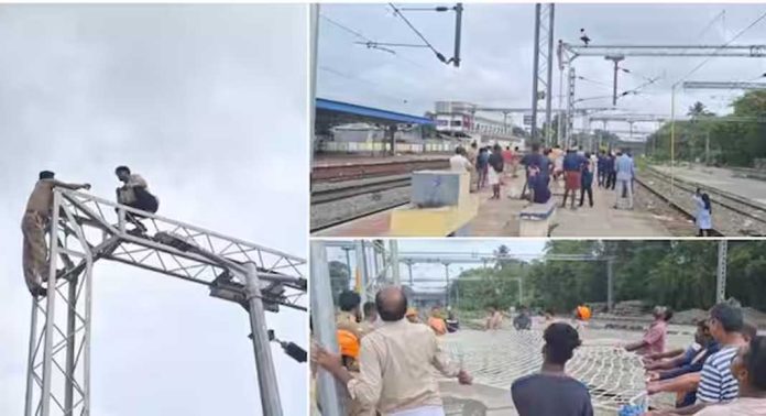 കേസ് പിൻവലിക്കണം ; വൈദ്യുതി ടവറിന് മുകളില് കയറി യുവാവിന്റെ ആത്മഹത്യാഭീഷണി കേസ് പിൻവലിക്കണം ; വൈദ്യുതി ടവറിന് മുകളില് കയറി യുവാവിന്റെ ആത്മഹത്യാഭീഷണി
