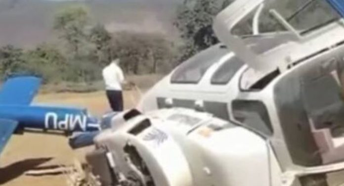 മഹാരാഷ്ട്രയിൽ പ്രചാരണത്തിനായി വന്ന സ്വകാര്യ ഹെലികോപ്ടർ തകർന്നുവീണു മഹാരാഷ്ട്രയിൽ പ്രചാരണത്തിനായി വന്ന സ്വകാര്യ ഹെലികോപ്ടർ തകർന്നുവീണു