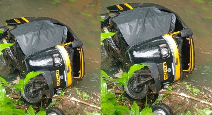 ഓട്ടോറിക്ഷ നിയന്ത്രണം നഷ്ടപെട്ട് തോട്ടിലേക്ക് മറിഞ്ഞ് ഡ്രൈവർക്ക് പരിക്ക് ഓട്ടോറിക്ഷ നിയന്ത്രണം നഷ്ടപെട്ട് തോട്ടിലേക്ക് മറിഞ്ഞ് ഡ്രൈവർക്ക് പരിക്ക്