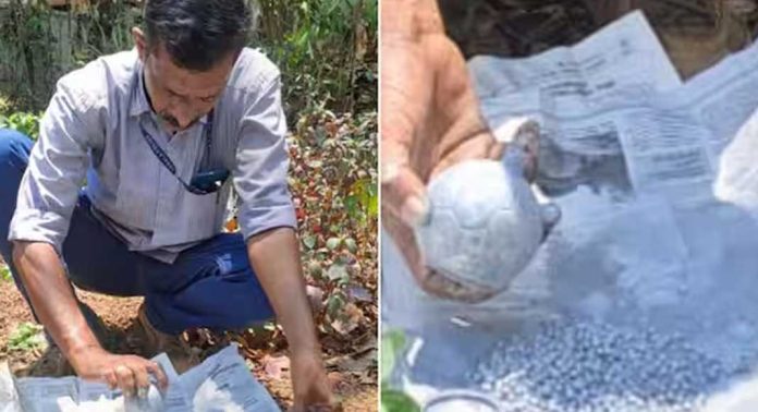 ബോംബിന് സമാനമായ വസ്തു കണ്ടെത്തിയത് പരിഭ്രാന്തി പരത്തി ബോംബിന് സമാനമായ വസ്തു കണ്ടെത്തിയത് പരിഭ്രാന്തി പരത്തി