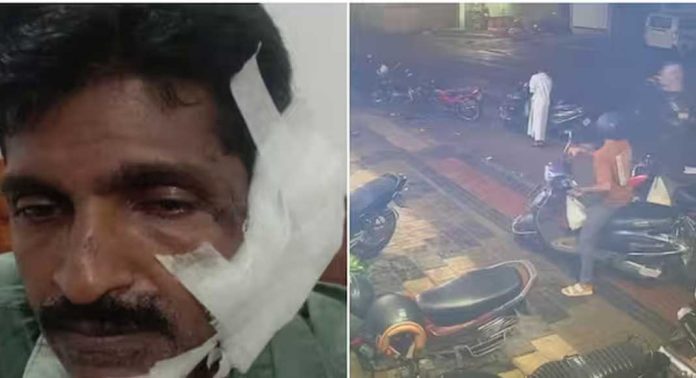 കാൽനടയാത്രക്കാരനെ ഇടിച്ചുതെറിപ്പിച്ച് ബൈക്ക് യാത്രികൻ കടന്നു കളഞ്ഞു കാൽനടയാത്രക്കാരനെ ഇടിച്ചുതെറിപ്പിച്ച് ബൈക്ക് യാത്രികൻ കടന്നു കളഞ്ഞു